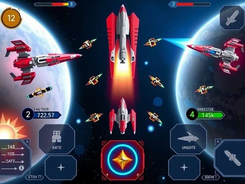 Starry Galactic Fight gameplay screenshot showing space battle